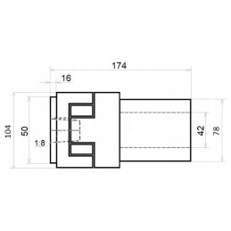 Sankaba siurbliui G3, variklis 11, 22 kW, 42 mm velenas