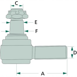 Rutulinė jungtis m24 john deere al222371 al211652