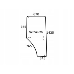 Dešiniųjų durų stiklas mf 886606 l169103