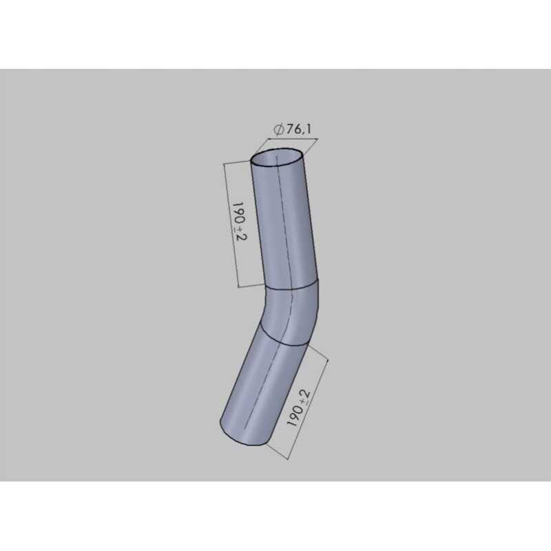 Nerūdijančio plieno alkūninė išmetimo sistema fi 76 1mm 30