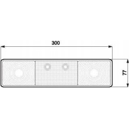Dešinysis galinis kombinuotas žibintas 12 24v, oranžinė dalis
