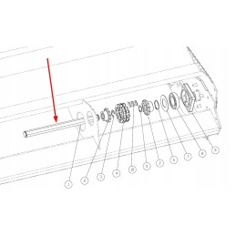 01175200 šešiakampis velenas l 600 mm