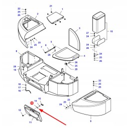 La323350050 sėdynės rankenos tvirtinimo plokštė