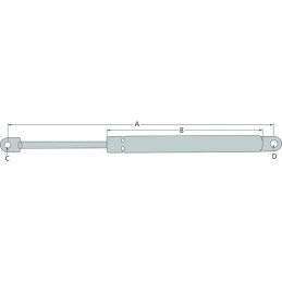 Stabilus dujų pavara stoglangio korpusui 1455
