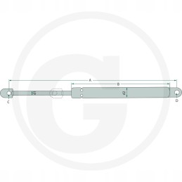 Stabilus dujų pavara stoglangio korpusui 1455