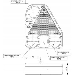 Dešinysis galinis kombinuotas žibintas 12 24v la45009 gopart