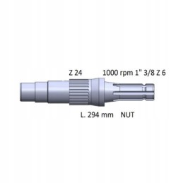 Kardaninis velenas Massey Ferguson l294 1 3 8 z6 z24