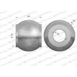 Viršutinė jungties rutulys h cat 3 4 78x32x64 Warynski
