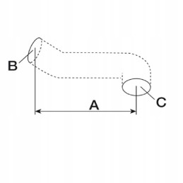 Radiatoriaus žarna 40mm 74722019 granitas