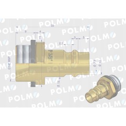Pneumatinė greitoji jungtis p26 nw7 2 kištukas 3 8