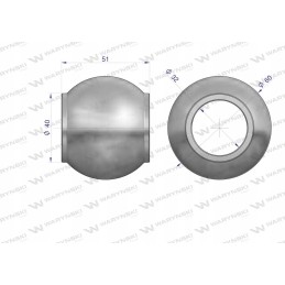 Viršutinė jungties rutulys har kat 3 60x32x51 Warynski