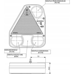 Kairysis kombinuotas galinis žibintas 12 24v la45008 gopart
