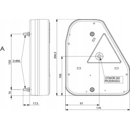 Kairysis kombinuotas galinis žibintas 12 24v la45008 gopart