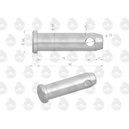 Originalus mf transportavimo kablio tvirtinimo kaištis