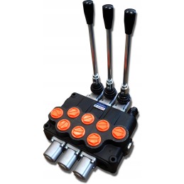 3 sekcijų hidraulinis skirstytuvas, 120l, svirtis