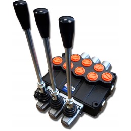 3 sekcijų hidraulinis skirstytuvas, 120l, svirtis