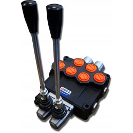 Hidraulinis skirstytuvas, 2 sekcijų, 120l, svirtis