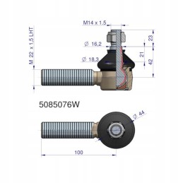 Korpuso naujas olandiškas strypo galo jungtis 5085076