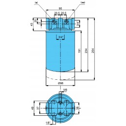 Linijinis grįžtamasis filtras amf cv1bb406 75l galvutė