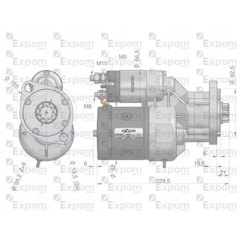 Starteris su magneton deutz 91427 reduktoriumi