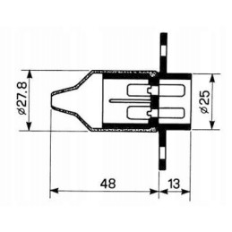 3 kontaktų vyriškas lizdas traktoriui, ekskavatoriui ir krautuvui