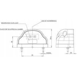 LED numerio lempa, juoda