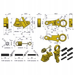 Cat 2s Warynski kabliukų remonto rinkinys