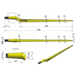 Sunkus universalus krautuvas zl 880 mm apvalus