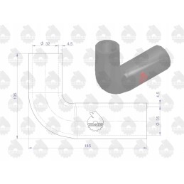 Vandens siurblio guminė žarna sustiprinta mf3 c 3 audiniu