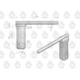 Viršutinis prikabinimo kaištis C 385 originalus Ursus