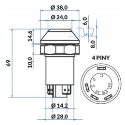 Deutz Fahr paleidimo pagalbos jungiklio mygtukas