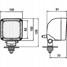Halogeninė kvadratinė darbinė lempa LKR5 26365