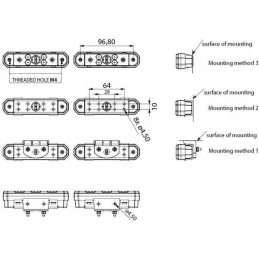 LED dienos žibintų rinkinys iš 12 24v