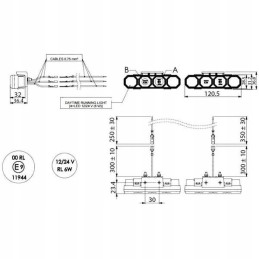 LED dienos žibintų rinkinys iš 12 24v