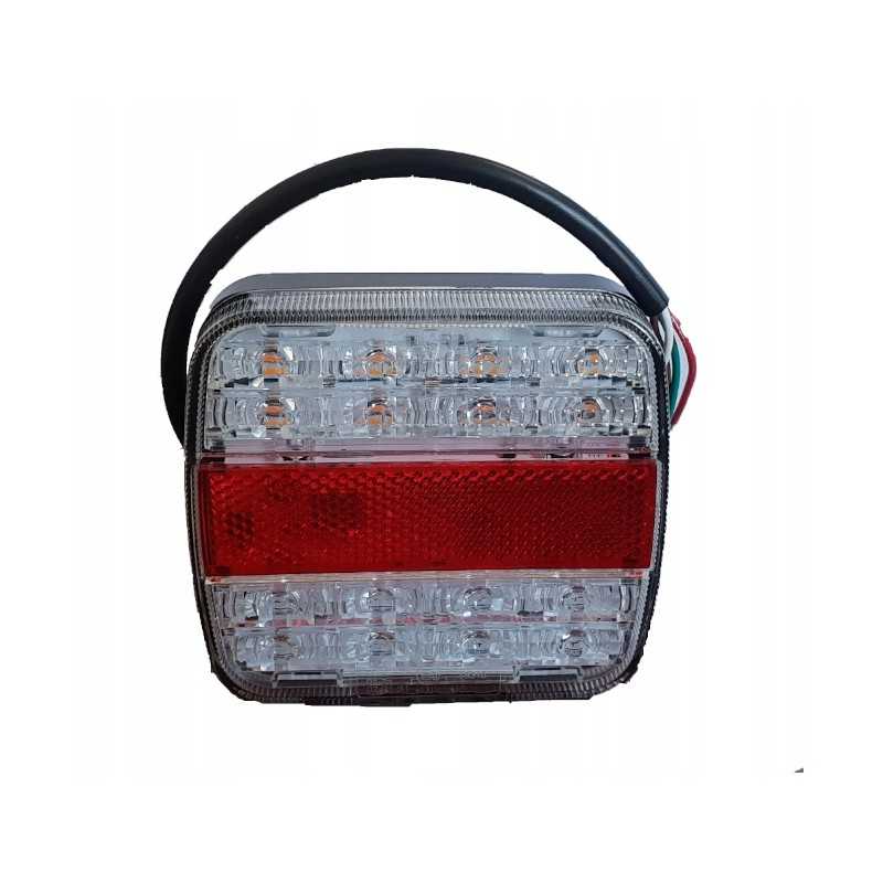 LED galinis žibintas, baltas, 4 funkcinis, 12 24v 20led