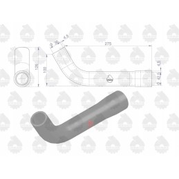 Viršutinis guminis kanalas sutvirtintas audiniu c 385 4 cil