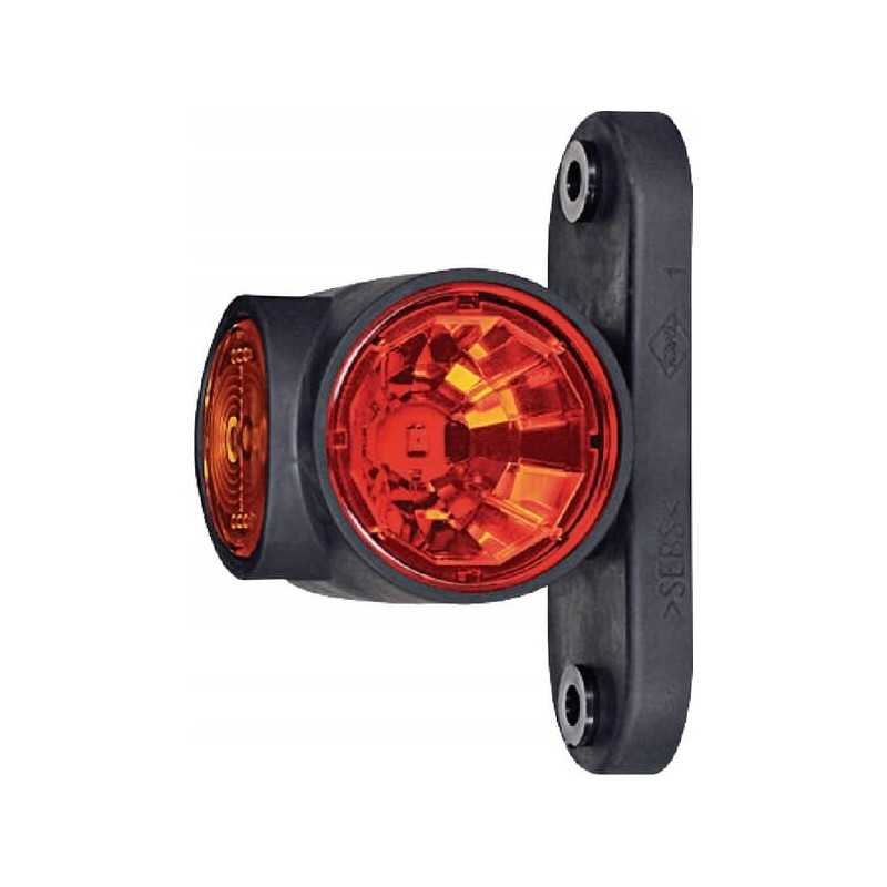 LED markerinė lempa 0 7 1 4w 12 24v balta oranžinė