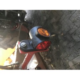 LED markerinė lempa 0 7 1 4w 12 24v balta oranžinė