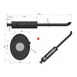 Zetor duslintuvas 1500mm 7kg originalus Ursus 70011423