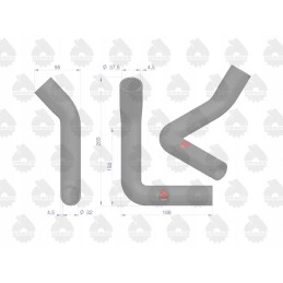 Siurbimo vamzdis, apatinis guminis vamzdis, sustiprintas audiniu