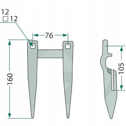 Dvigubas durtuvas laverdai ir peiliui su grioveliu