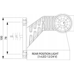 LED šoninė žymeklio lemputė dešinė 0 7 1 4w 12 24v baltas kambarys