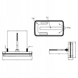 Mažas LED galinis žibintas neodyn kombinuotas 12 24v L2301