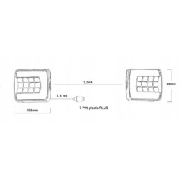 LED lempučių rinkinys priekabos magnetui 12-24