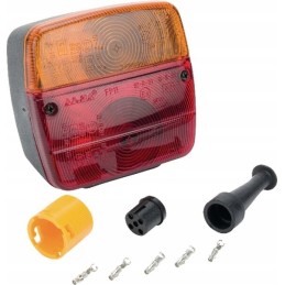 Galinė dešinė kvadratinė kombinuota lemputė 12v raudona