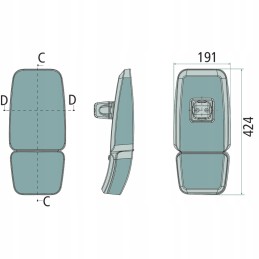 Dešinysis modulinis veidrodis 424x191 johndeere al229294