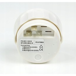 Įtampos indikatorius voltmetras 8 16 v 52 mm juodas