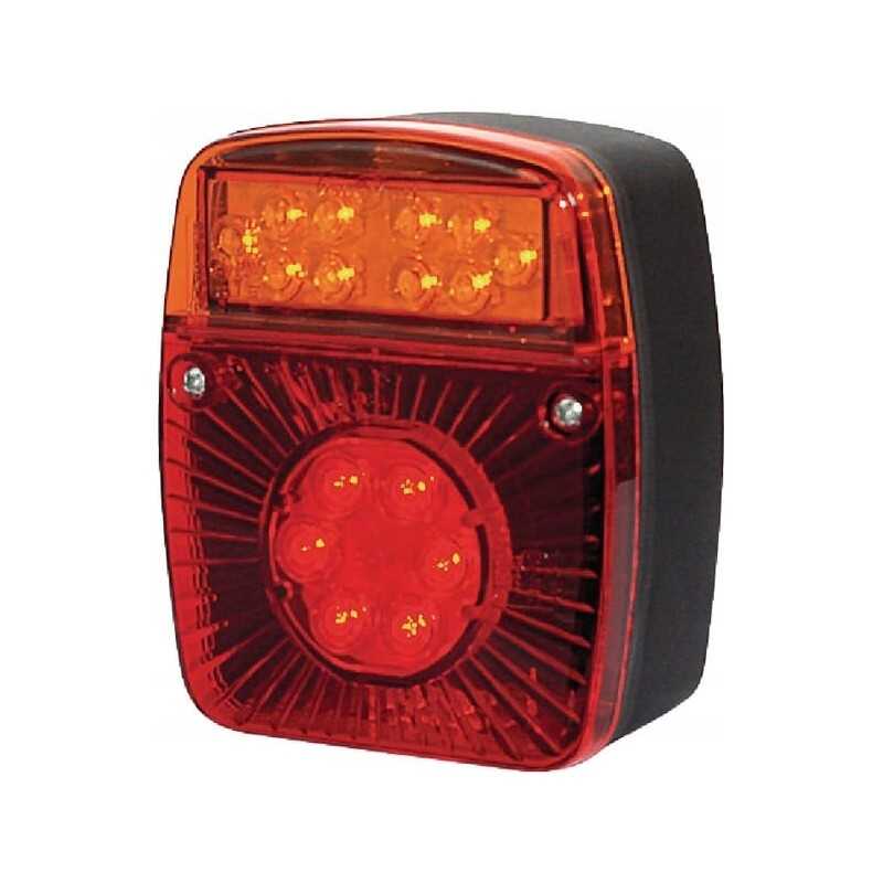 LED kvadratinis galinis žibintas 12 24v LA4002