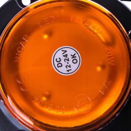 Maitinimo LED įspėjamoji lemputė 12v 24v su magnetu