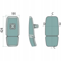 Modulinis veidrodis kairysis 424x191 john deere al229293